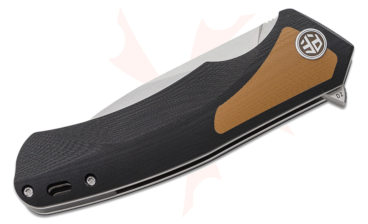 PETRIFIED FISH PF838BRW - Pub Flipper Knife - Black & Brown G10