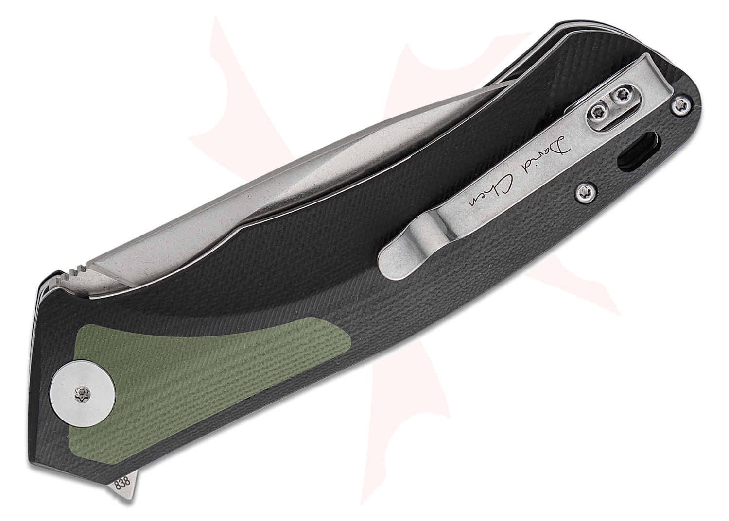 PETRIFIED FISH PF838GRW - Pub Linerlock Flipper Knife