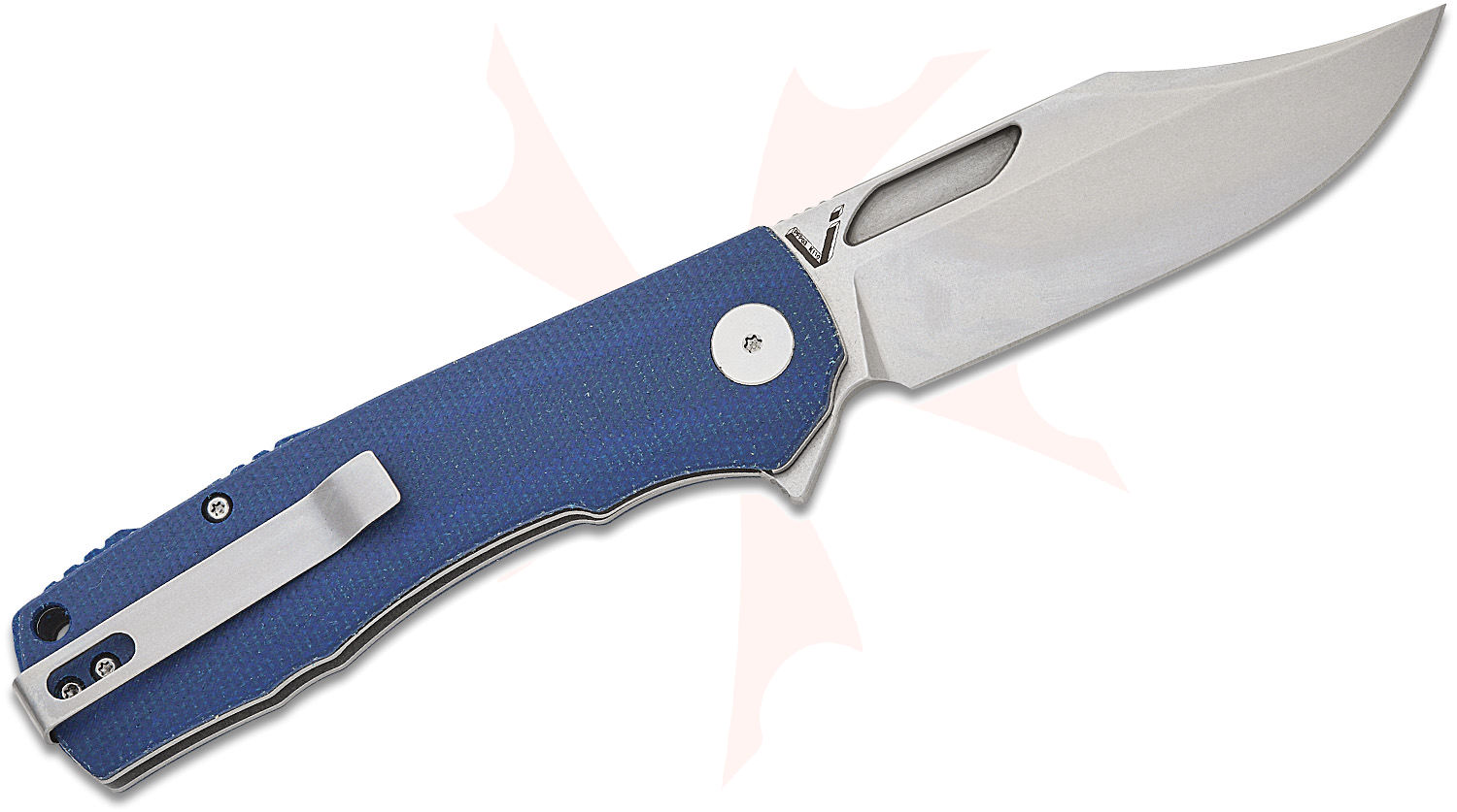 PETRIFIED FISH PFP03BMW - Victor Folding Knife - Blue Micarta