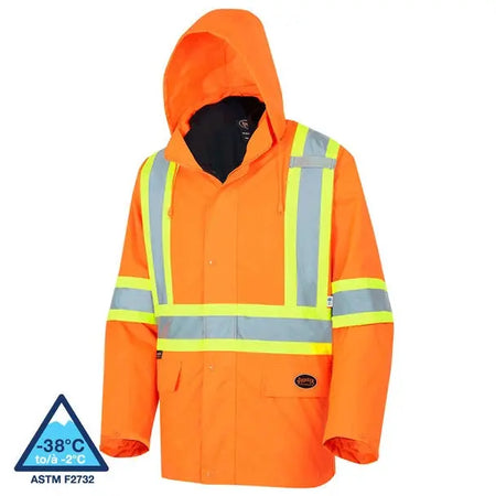 PIONEER 5632 - Safety Rainwear / Parkas (300D) - Hi-Viz Orange