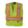 PIONEER V1021560 - Adjustable Tear-Away High Visibility Mesh Safety Vest, Yellow-Green