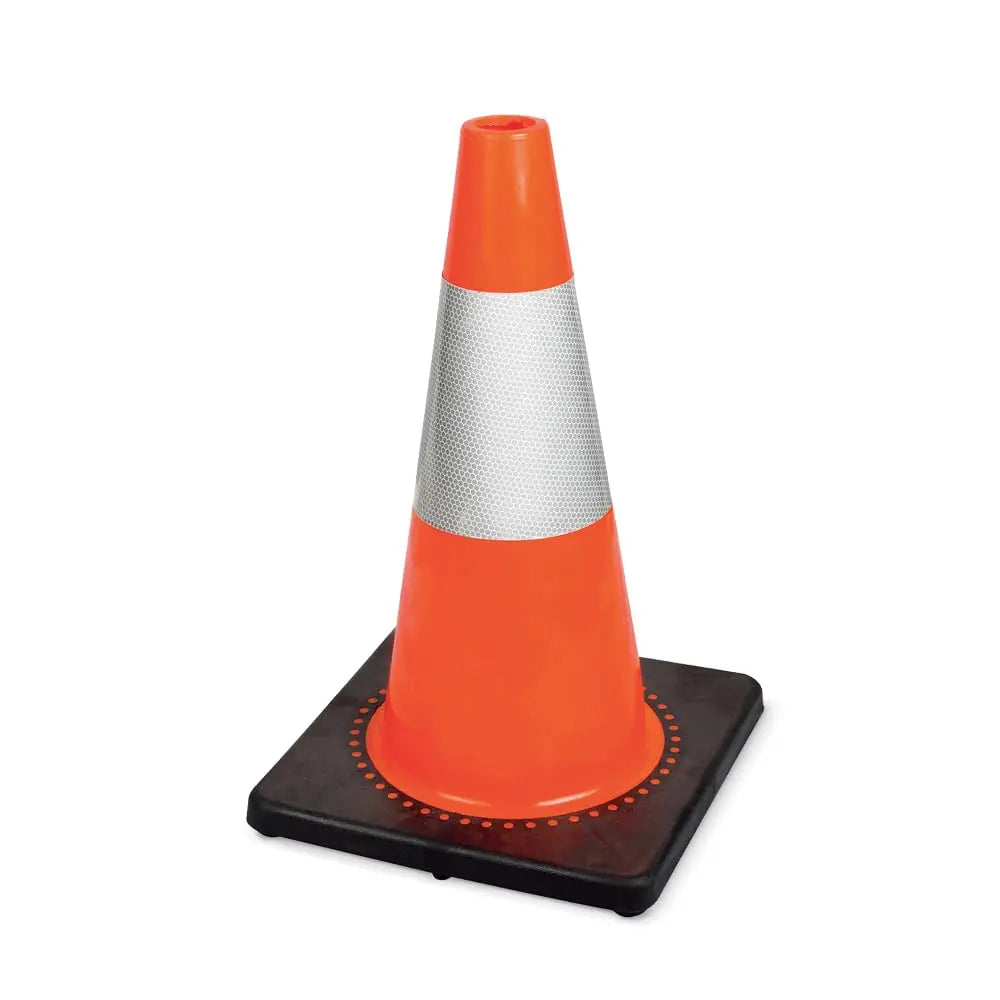 PIONEER V6200350 - 18" PREMIUM PVC FLEXIBLE SAFETY CONE - 6" BAND PIONEER