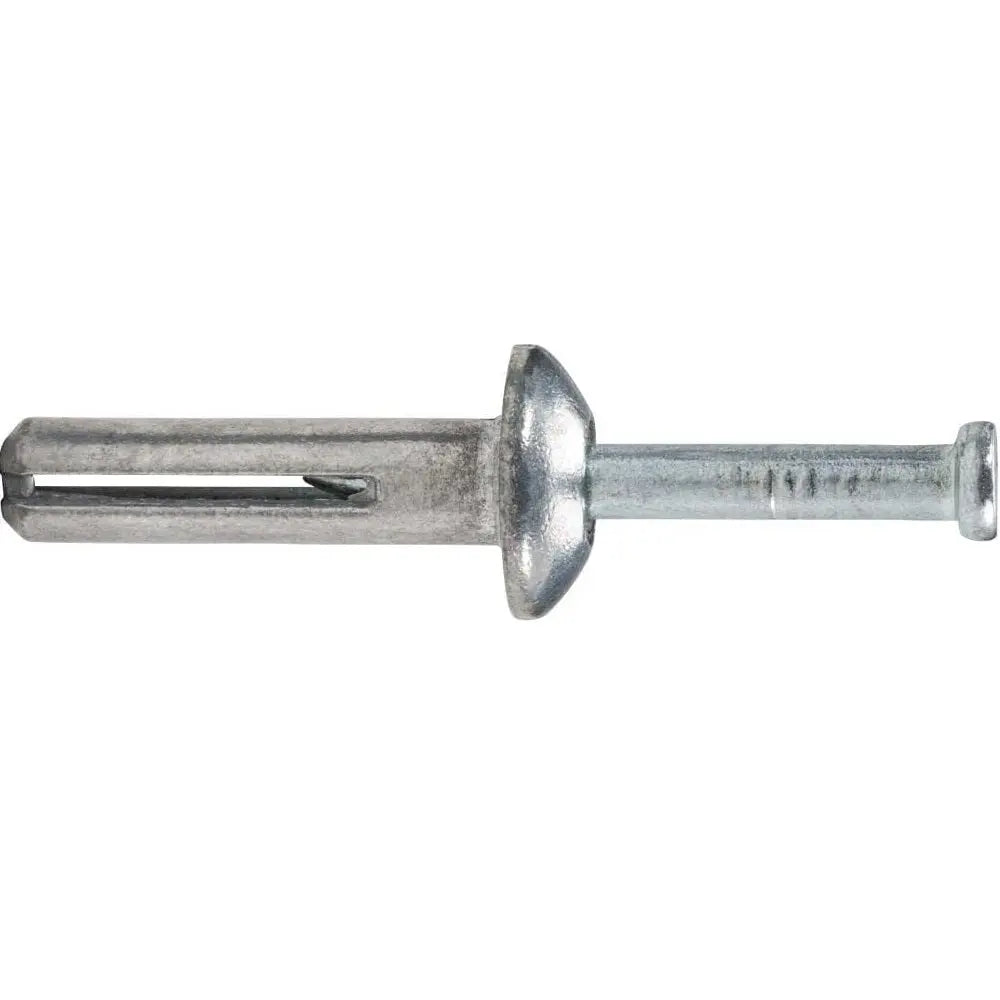 POWERS 02814 - 1/4" x 1-1/4"  100 pk Zamac Nailin Drive Pin Anchors with Carbon Steel Nail (Mushroom Head) Powers