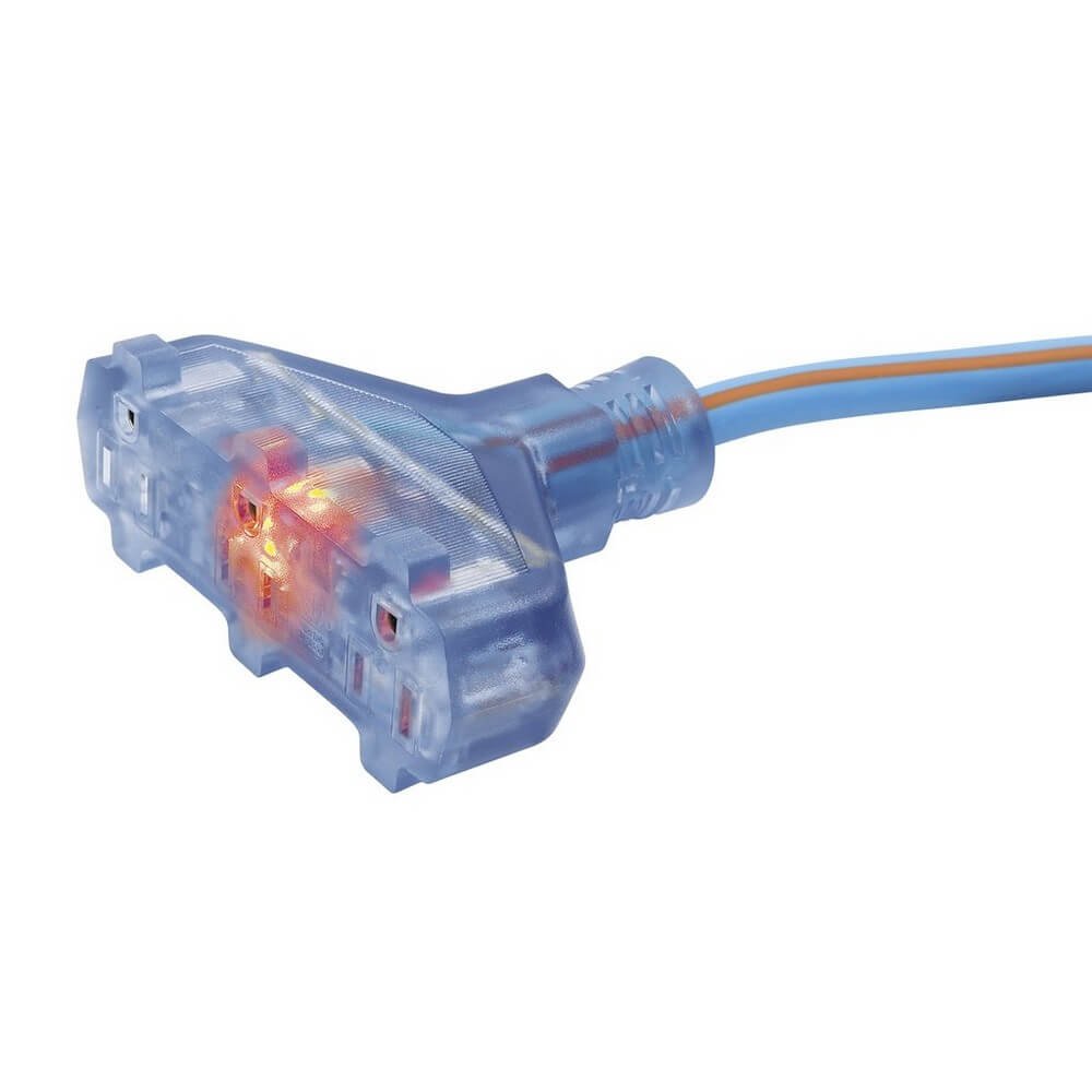 Prime LT630825 Ultra Heavy Duty 25-FT Triple Tap Artic Blue All-Weather Ext Cord PRIME