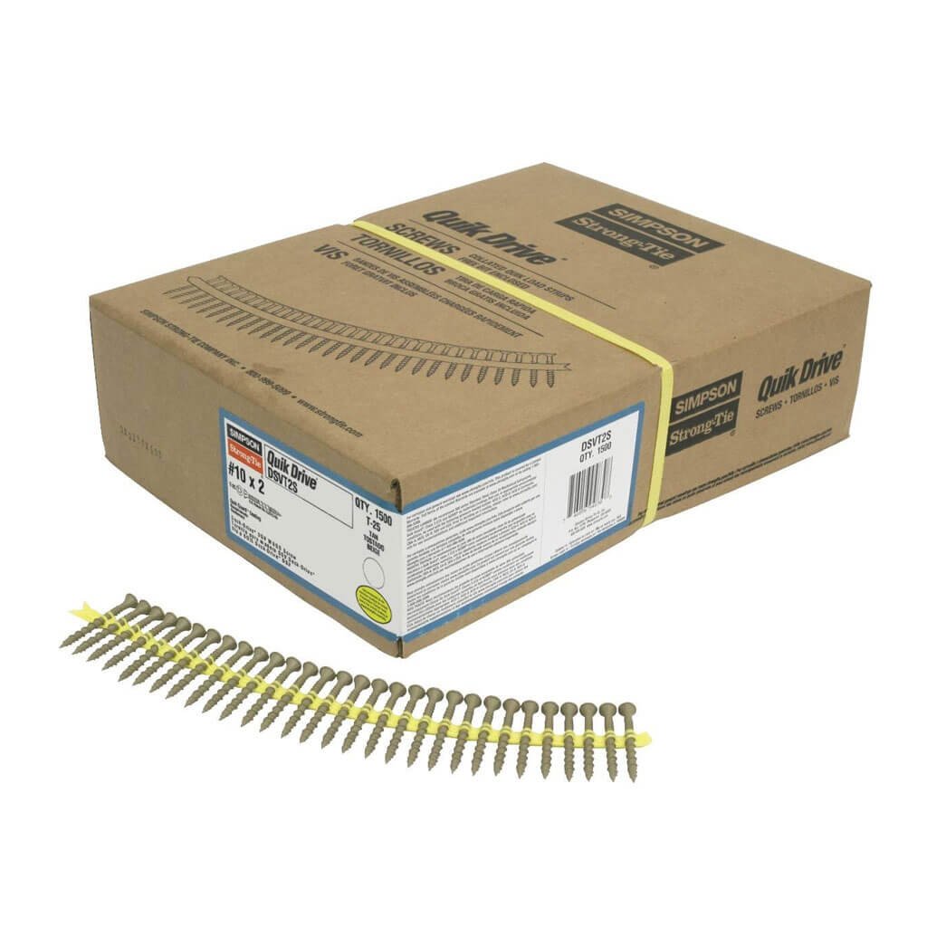 QUICK DRIVE DSVT2S  -  #10 2" DECK SCREWS DSVT QUIKGUARD TAN T25 1.5M/BO QUIK DRIVE