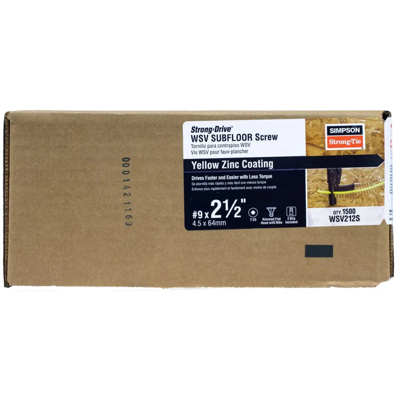 QuikDrive WSV212S - #9 x 2-1/2" Subfloor Screws T-25 SIMPSON STRONG-TIE