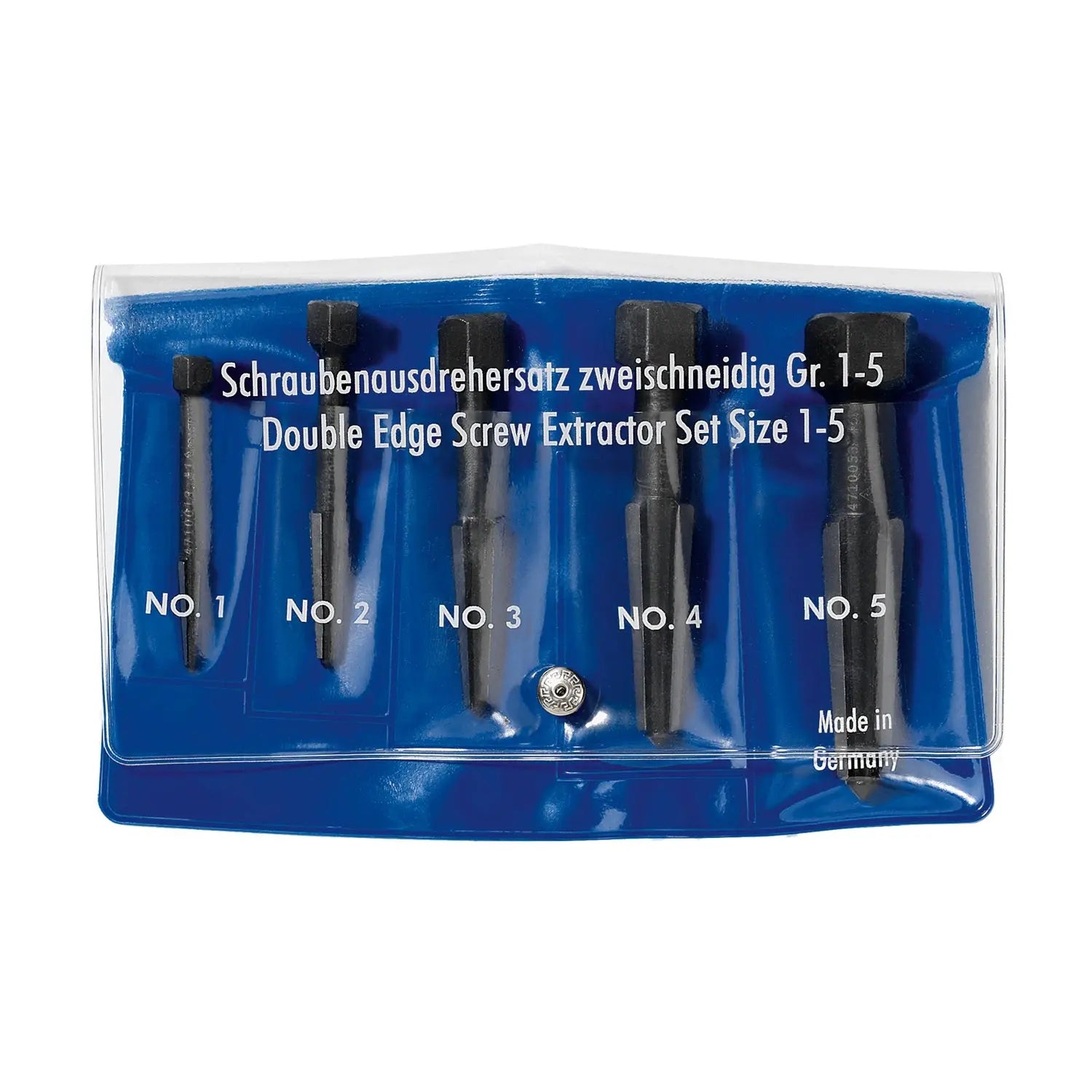 RENNSTEIG 9R4719003 - Screw Extractor Double Edged Set 5 Parts (Size 1-5 In Vinyl Pouch) RENNSTEIG