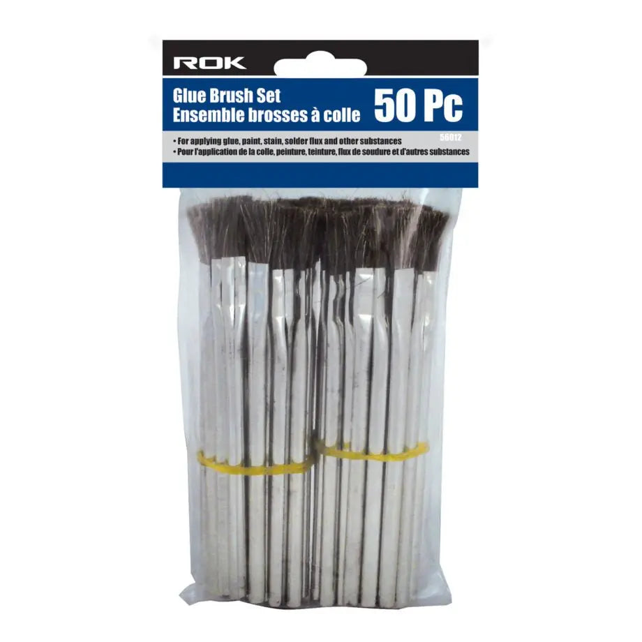 ROK-56012- 50 PC GLUE BRUSH ROK