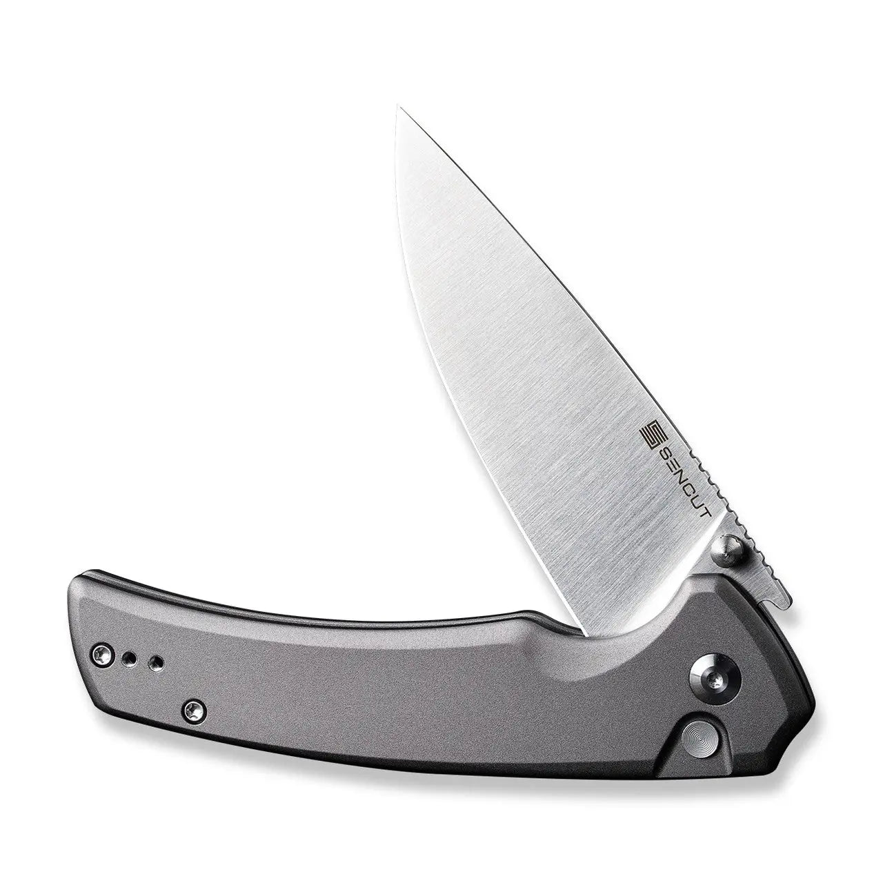 SENCUT SEN-S21022B-3 - Serene Flipper Button Lock Knife - Gray SENCUT