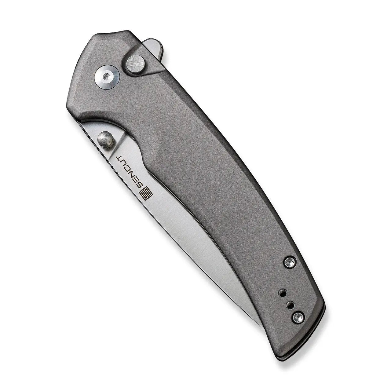 SENCUT SEN-S21022B-3 - Serene Flipper Button Lock Knife - Gray SENCUT