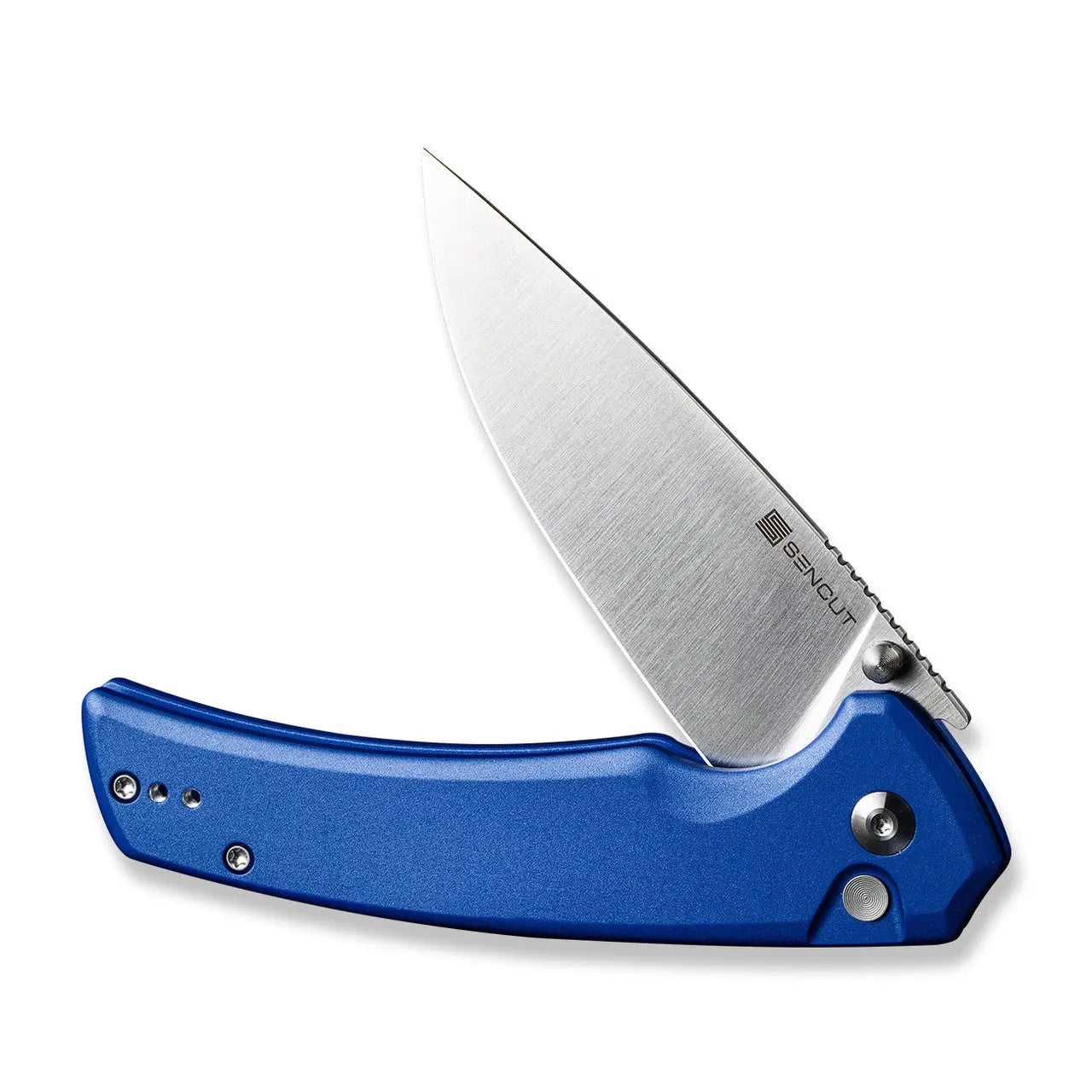 SENCUT SEN-S21022B-4 - Serene Flipper Button Lock Knife - Bright Blue SENCUT