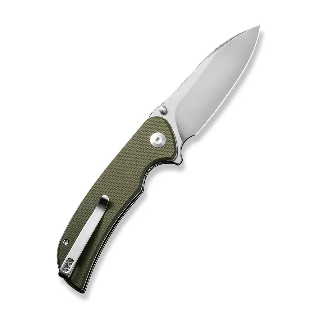 SENCUT SEN-S23077-1 - Borzam Flipper Folding Knife - OD Green G10 Handle SENCUT