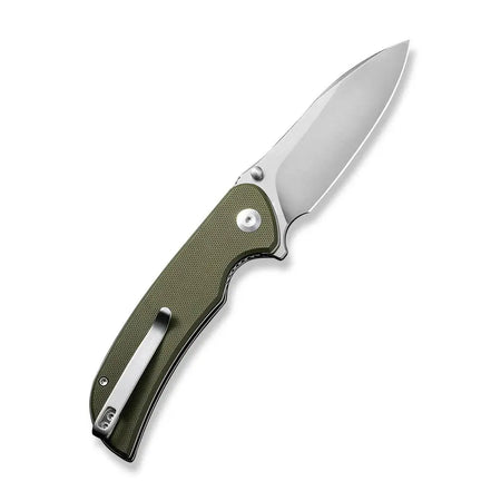 SENCUT SEN-S23077-1 - Borzam Flipper Folding Knife - OD Green G10 Handle