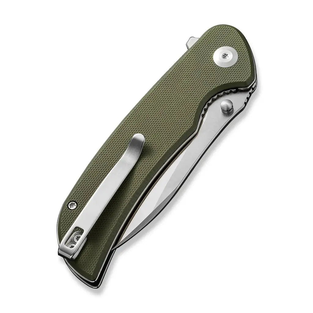 SENCUT SEN-S23077-1 - Borzam Flipper Folding Knife - OD Green G10 Handle SENCUT