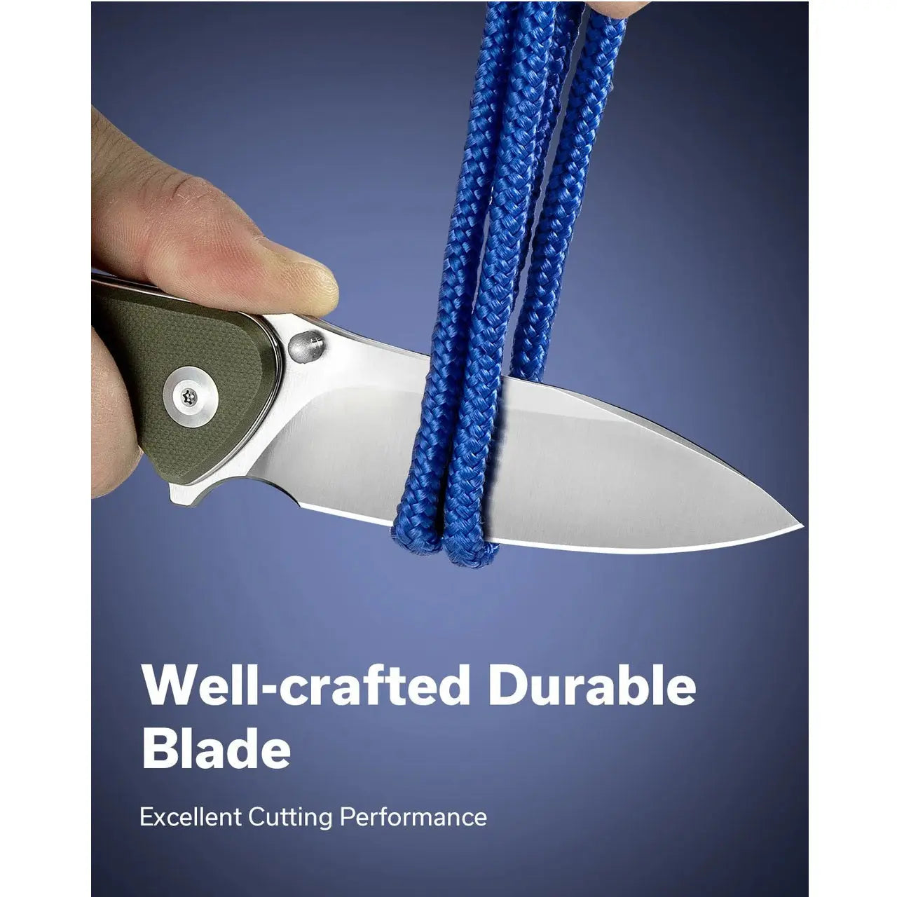 SENCUT SEN-S23077-1 - Borzam Flipper Folding Knife - OD Green G10 Handle SENCUT