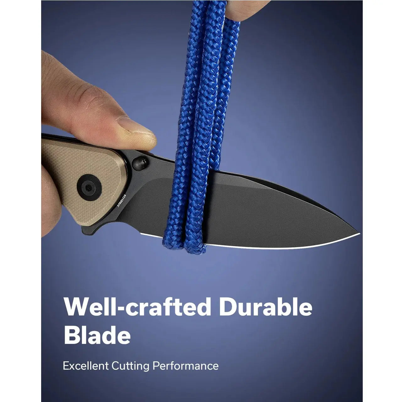 SENCUT SEN-S23077-2 - Borzam Flipper Folding Knife - Tan G10 Handle SENCUT