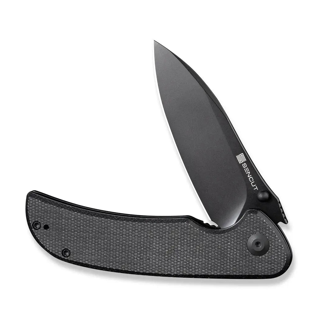 SENCUT SEN-S23077-3 - Borzam Flipper Folding Knife - Micarta Handle SENCUT