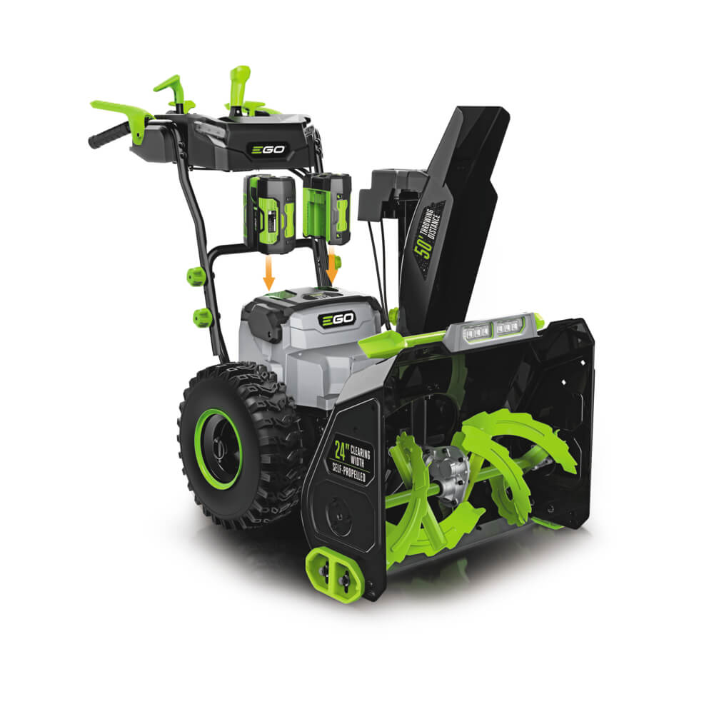 EGO SNT2405 - POWER+ 24 in. Self-Propelled 2-Stage Snow Blower with Peak Power™ and 2 x 7.5 Batteries and Dual Port Charger