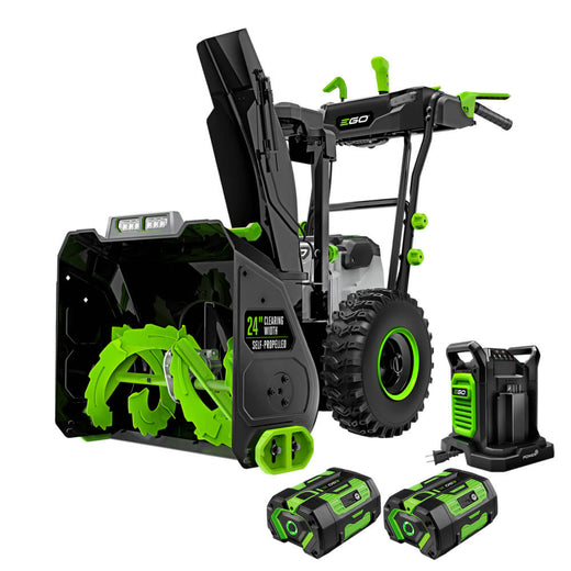 EGO SNT2405 - POWER+ 24 in. Self-Propelled 2-Stage Snow Blower with Peak Power™ and 2 x 7.5 Batteries and Dual Port Charger