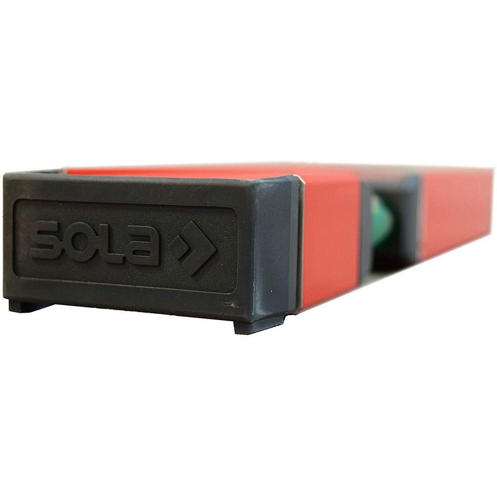SOLA Level LSB24 Big Red Aluminum Box Beam Level with 3 - 60% Magnified Vials, 24-Inch - Wise Line Tools