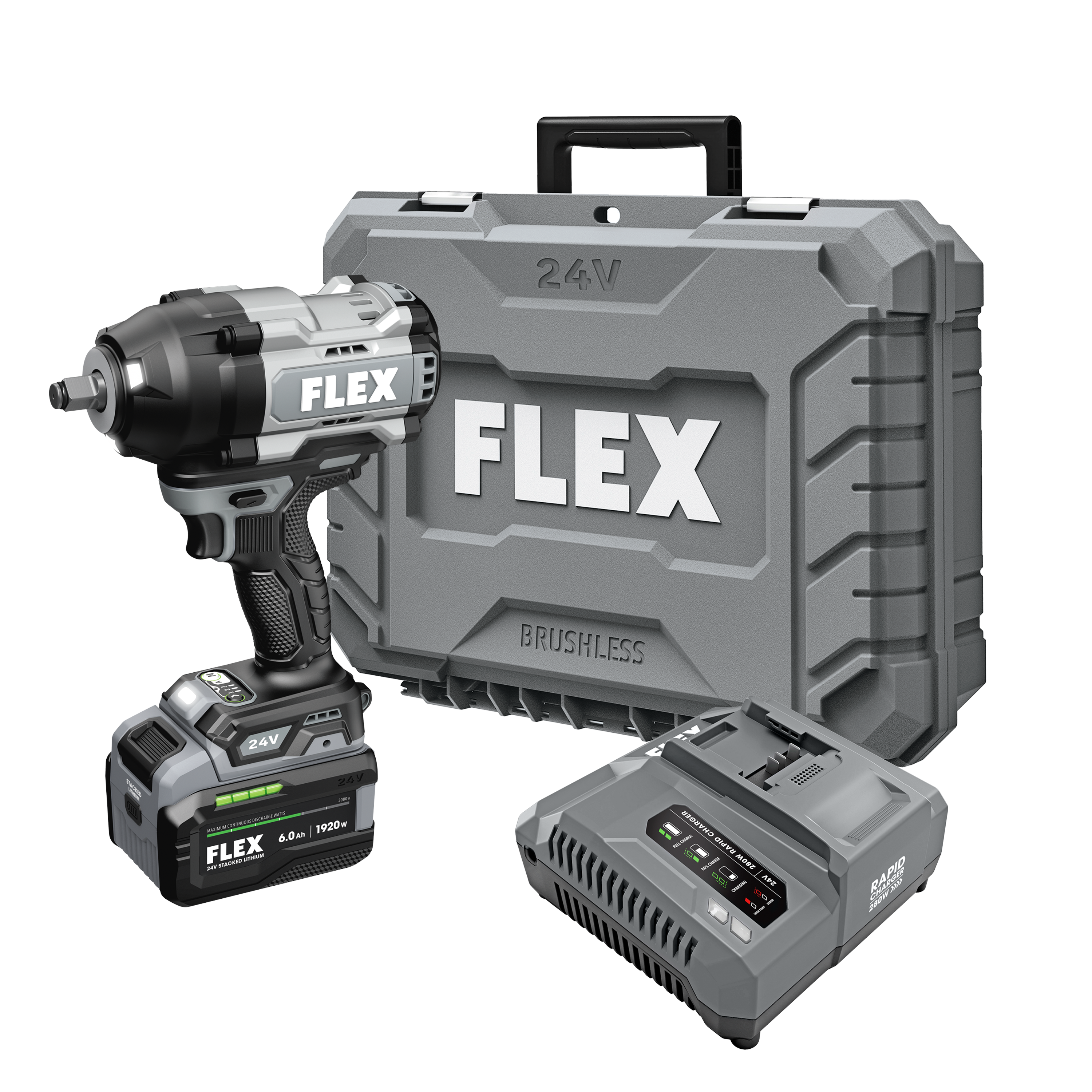 FLEX FX1472-1H - 1/2" High-Torque Impact Wrench Stacked Lithium Kit