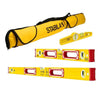 Stabila 48375 - Jeu de niveaux classiques 3 pièces avec étui