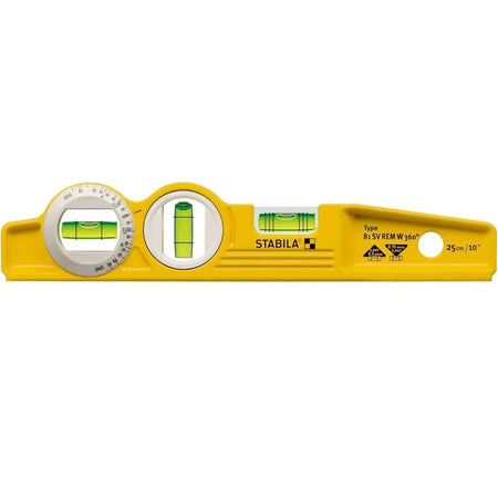 STABILA STA-25245 - 3 Vial, 45 degree W/ V-Groove Magnetic 10"