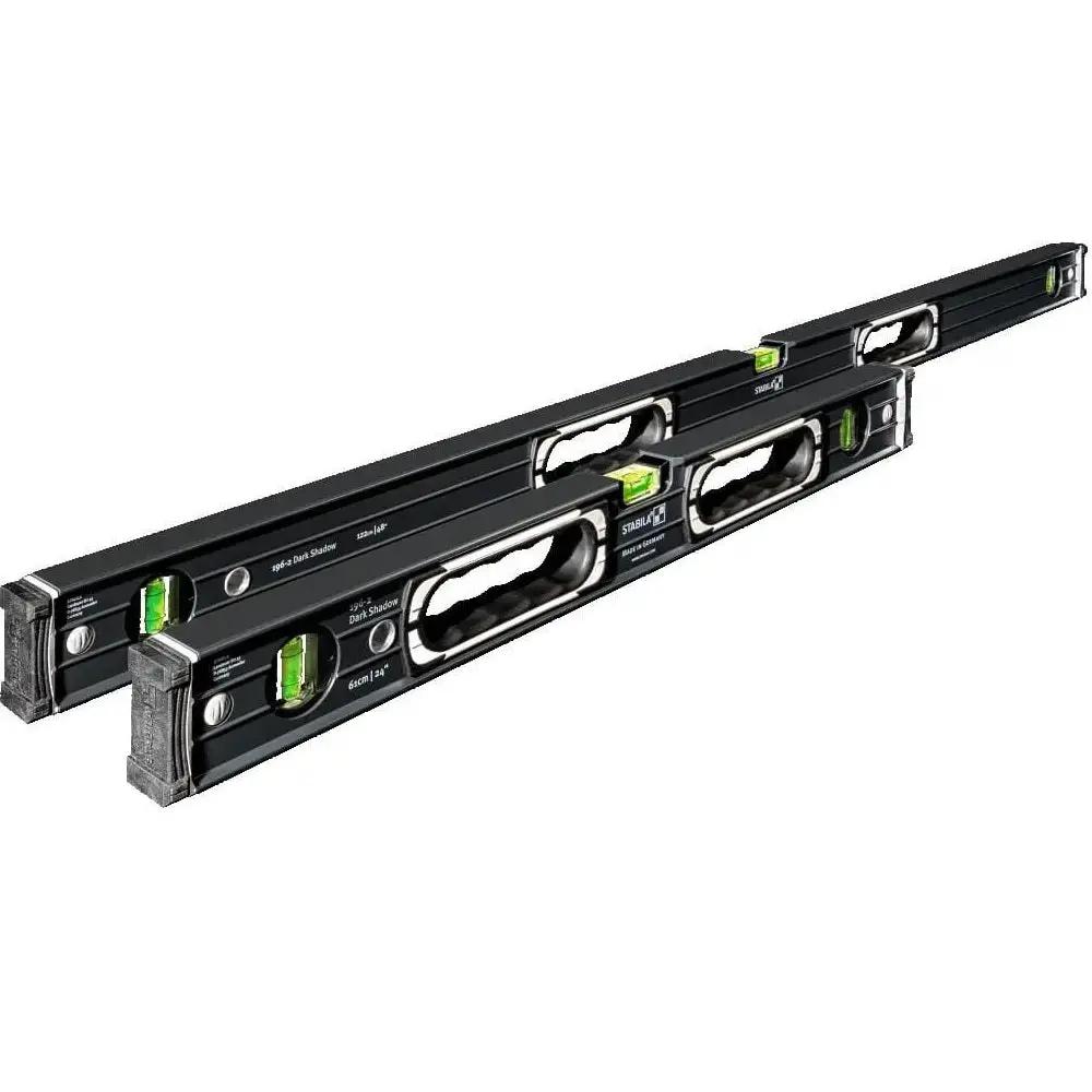 STABILA STA-37348 - Dark Shadow Type 196-2 24 Inch & 48 Inch Level Set W/CASE STABILA
