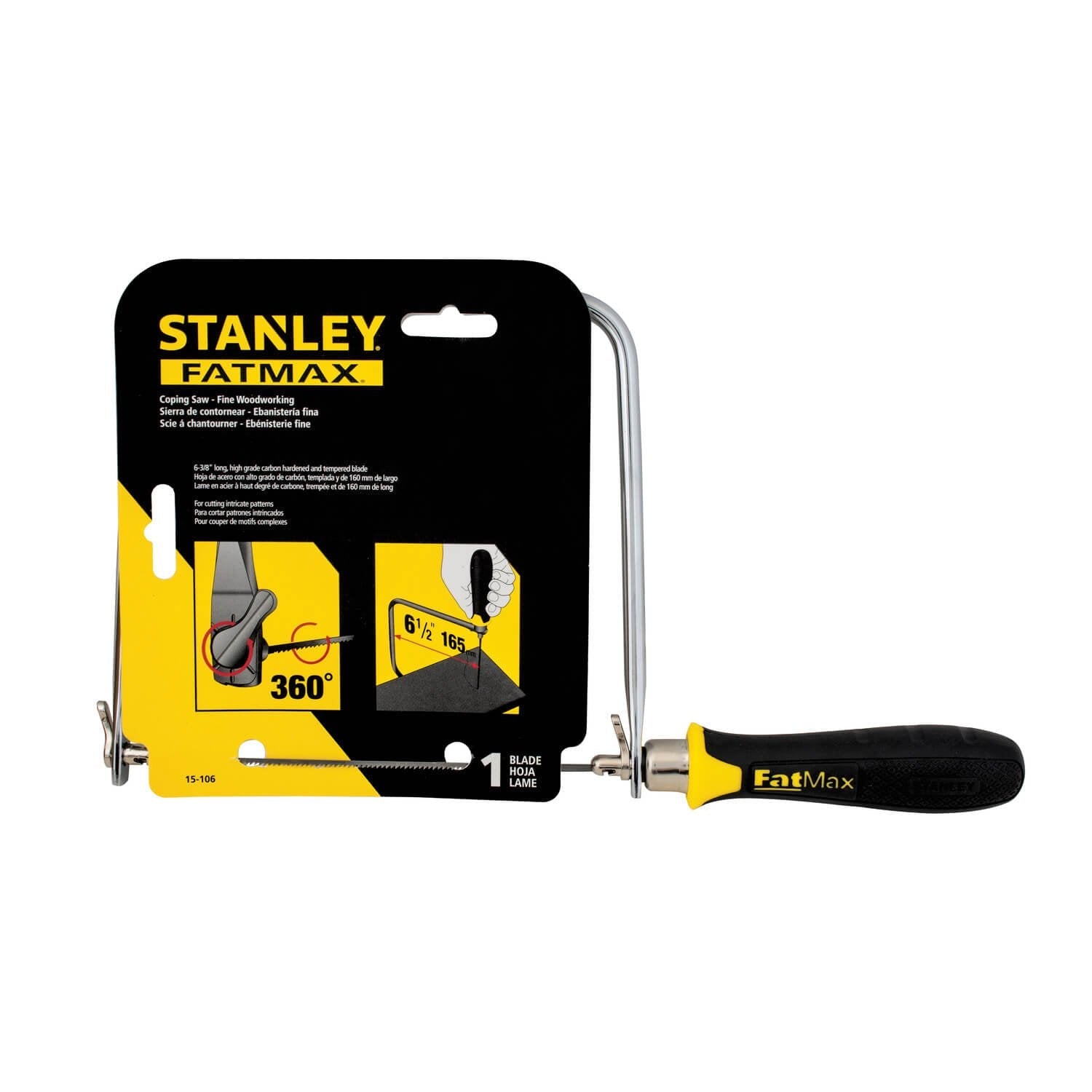 STANELY  15-106  -  6-3/4 IN FATMAX® COPING SAW - Wise Line Tools