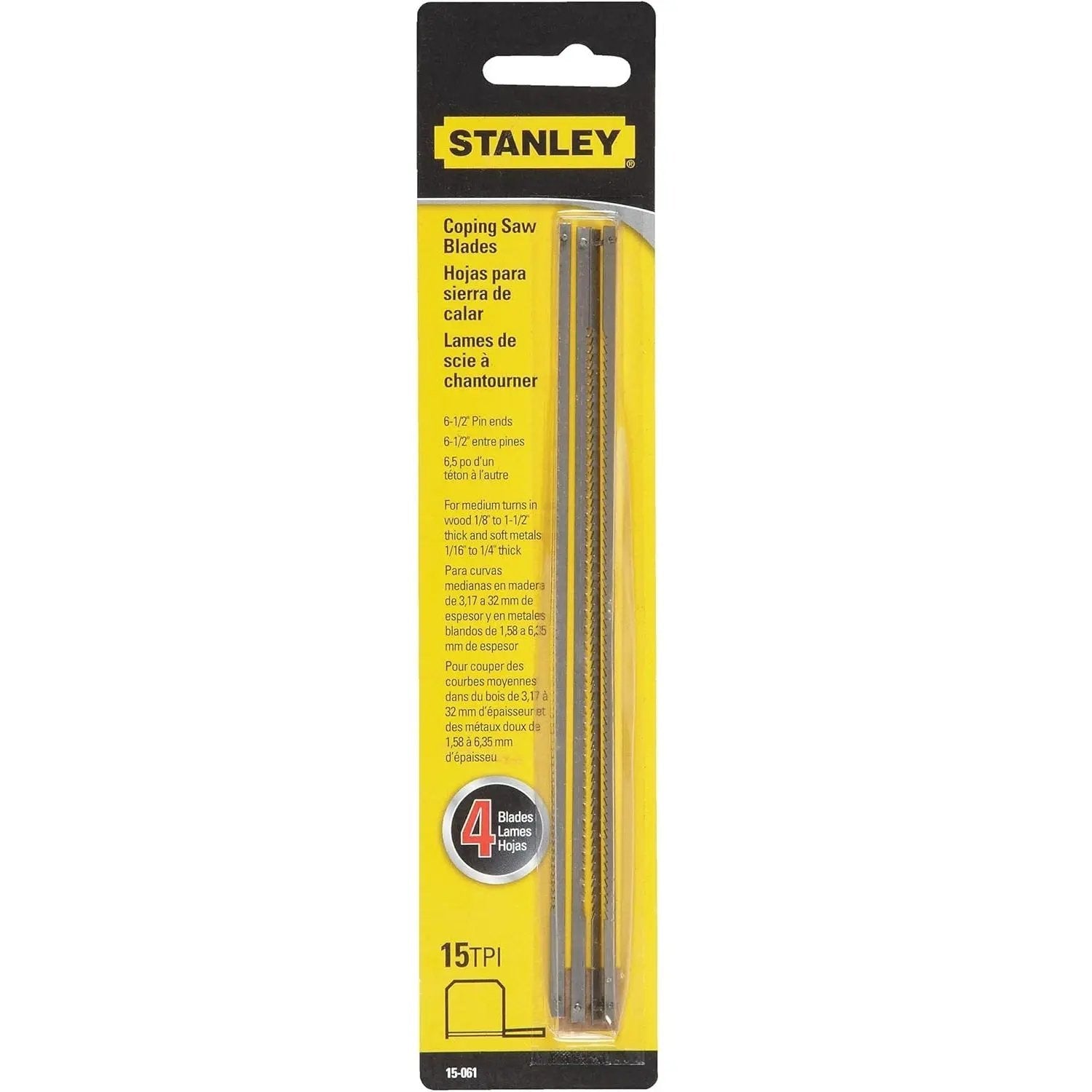 STANLEY 15-061 - Spare Blades To Suit 15-104 Coping Saw STANLEY