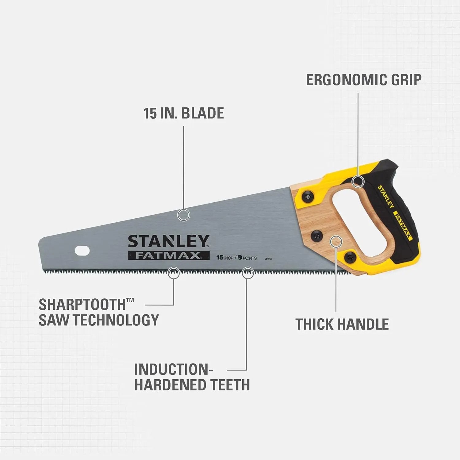 STANLEY 20-045 - 15 IN FATMAX® HANDSAW STANLEY