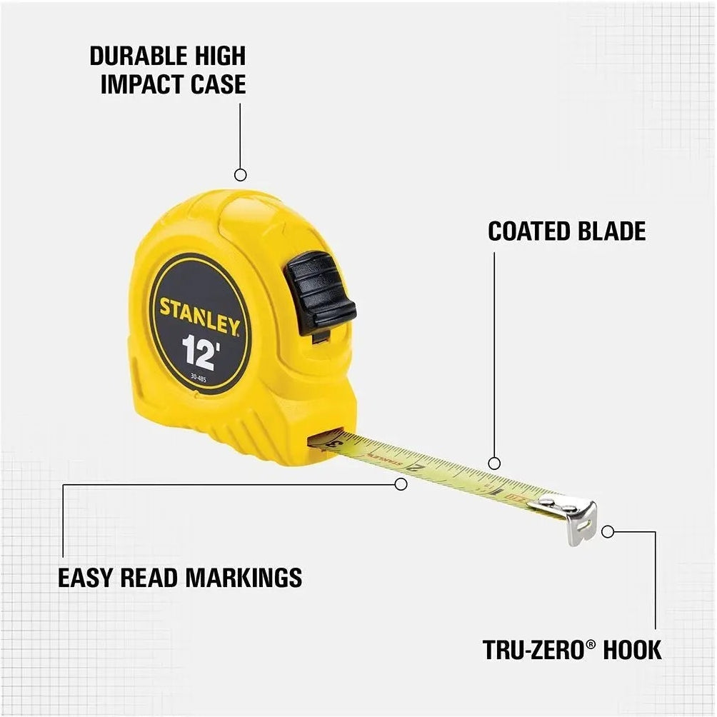 STANLEY  30-485  -  12 FT. TAPE MEASURE - Wise Line Tools