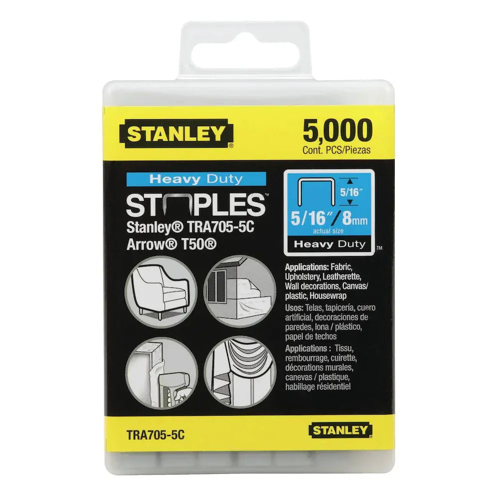 STANLEY TRA705-5C - 5,000 PC 5/16 IN HEAVY DUTY STAPLES STANLEY