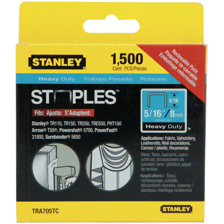 STANLEY TRA705TCS - 1,500 PC 5/16 IN HEAVY DUTY STAPLES