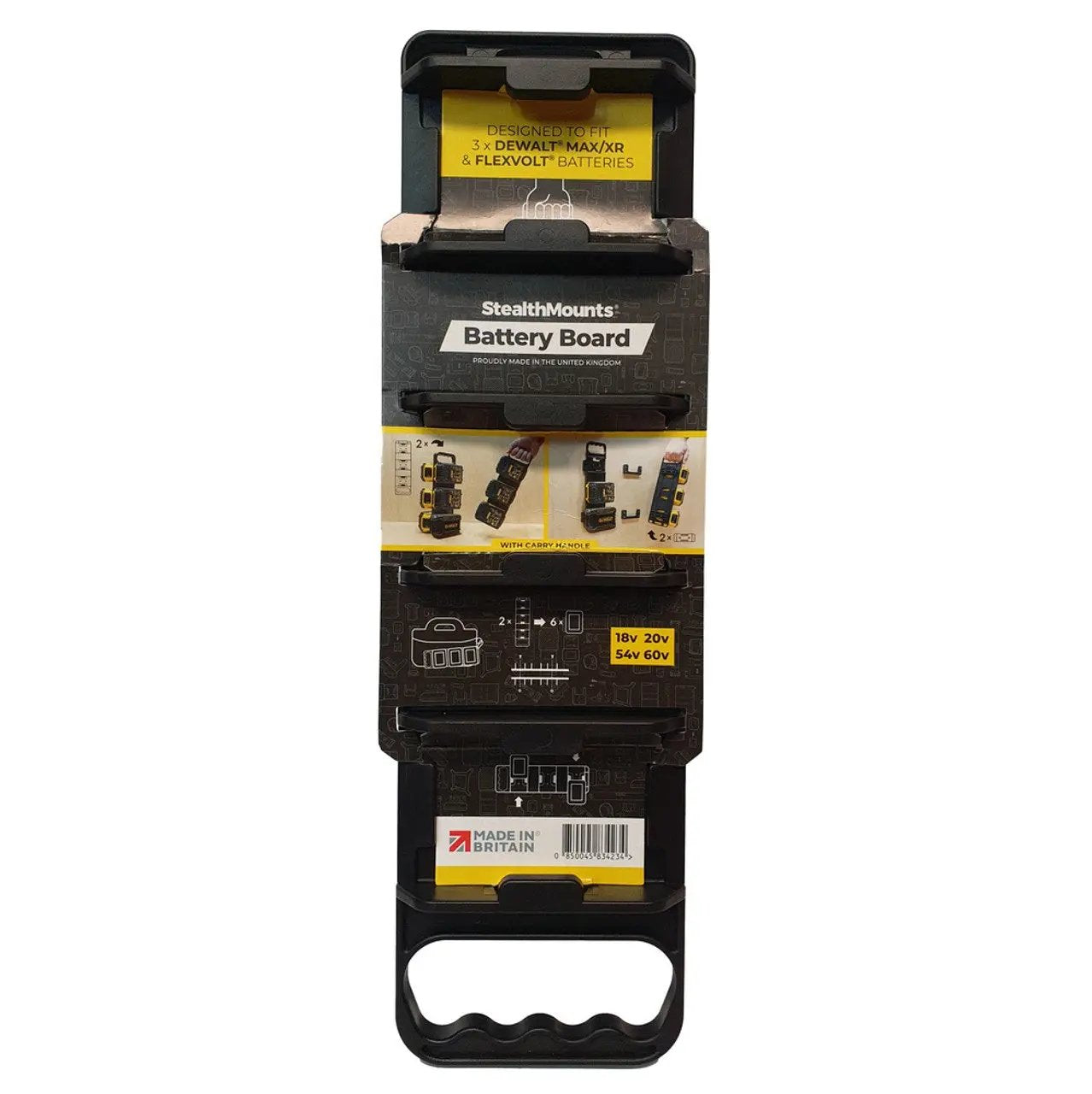 STEALTHMOUNTS BD-DW20-H-1 - DeWalt Battery Board with Handle STEALTHMOUNTS