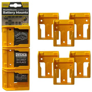 STEALTHMOUNTS BM-DW20-YLW-6 - DeWalt Battery Holders, Yellow STEALTHMOUNTS