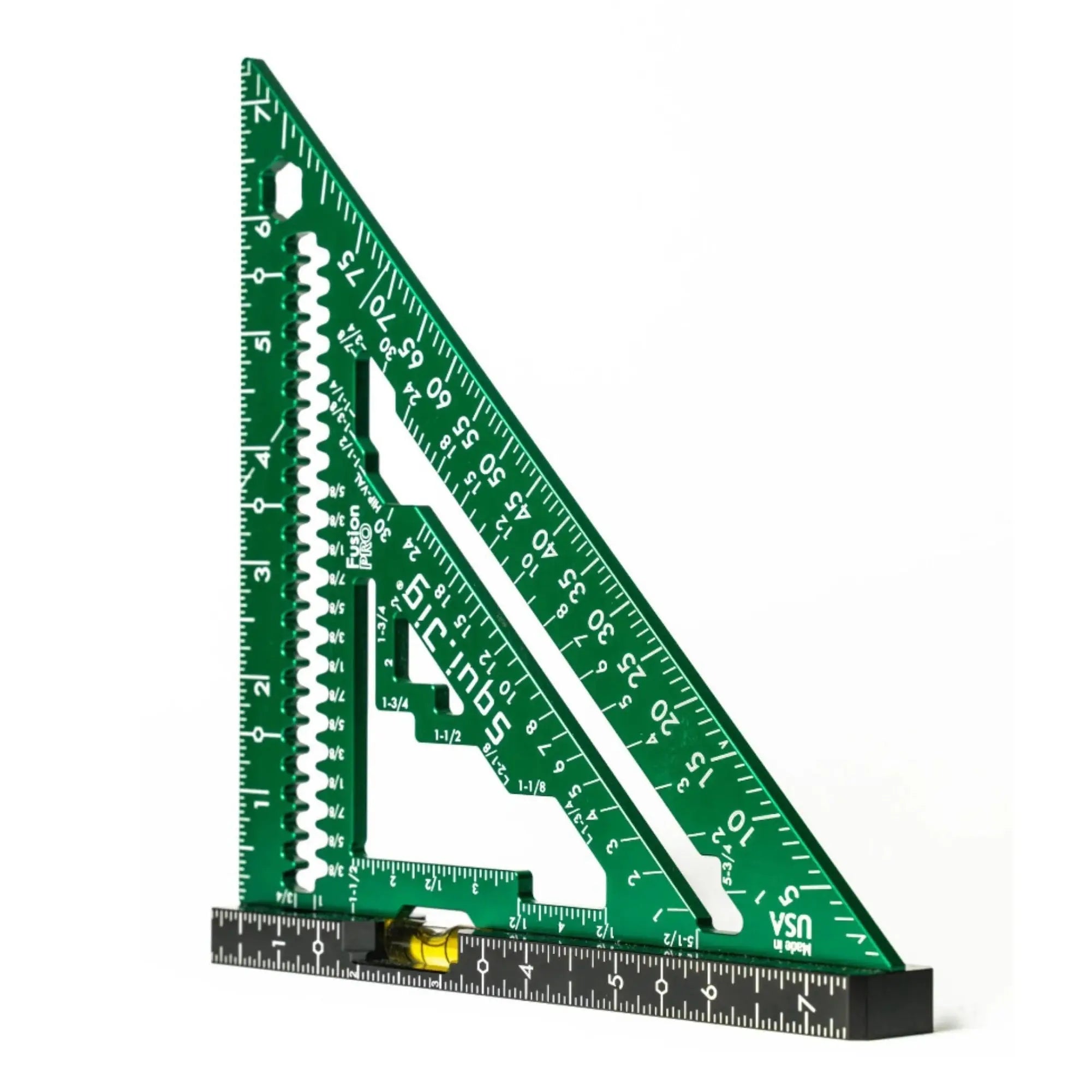 STEALTHMOUNTS FPRS75GREEN - Squi.Jig Fusion Pro 7.5" Rafter Square with Level STEALTHMOUNTS