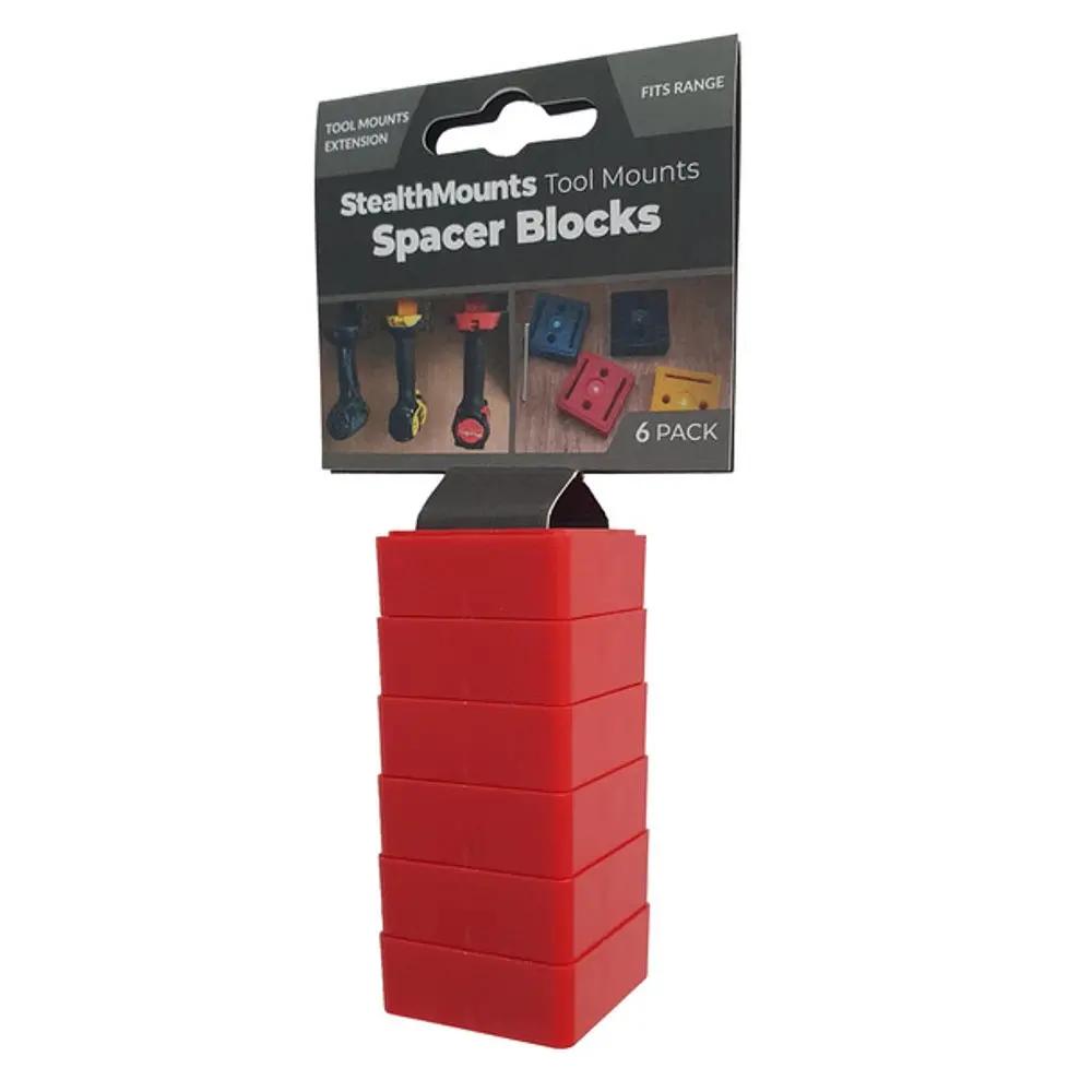 STEALTHMOUNTS TMSPACE-RED-6 - Belthook Spacers for Milwaukee Tool Mount - 6PK STEALTHMOUNTS