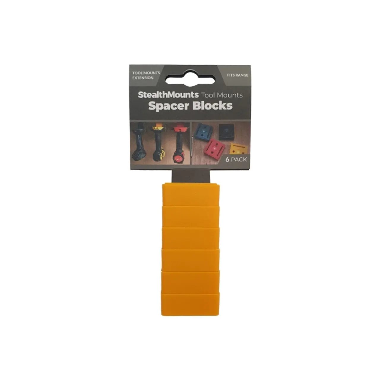 STEALTHMOUNTS TMSPACE-YLW-6 - Tool Mount Spacer Blocks for Dewalt STEALTHMOUNTS