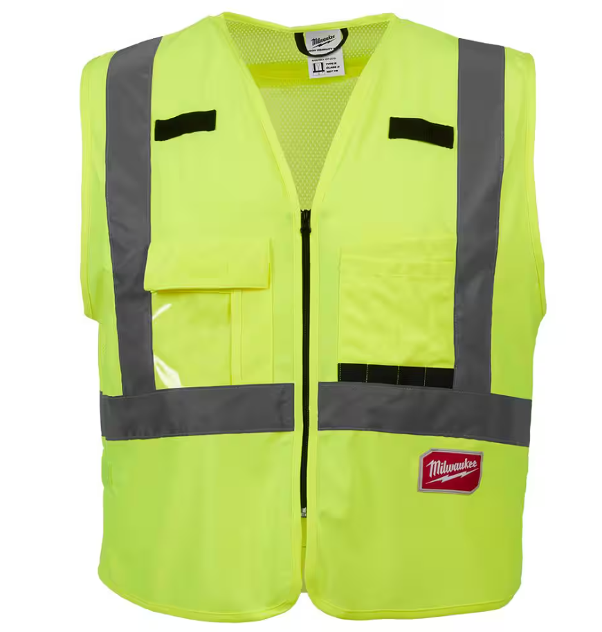 Gilet de sécurité jaune haute visibilité Milwaukee classe 2 