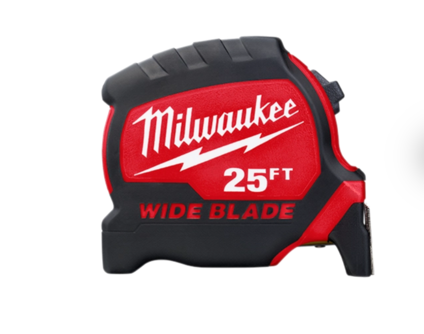 Milwaukee 48-22-0425R - Mètre ruban compact à lame large de 7,6 m (25 pi), paquet de 2 