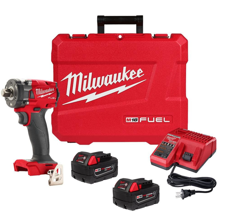 Milwaukee 2855P-22 - M18 FUEL™ 1/2 Kompakt-Schlagschrauber mit Stiftarretierungssatz