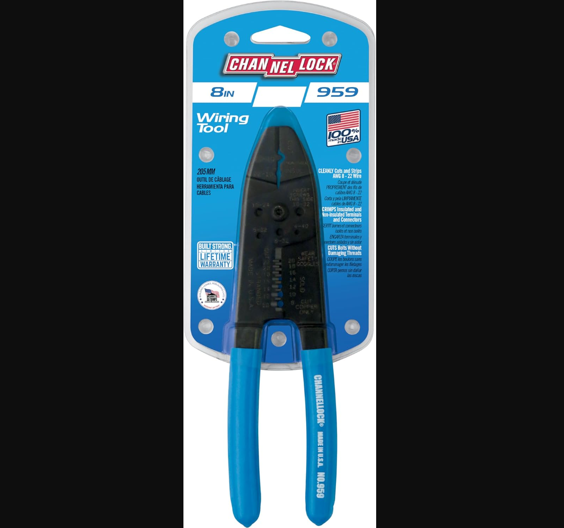 ChannelLock 959 - 8" Wire Stripper