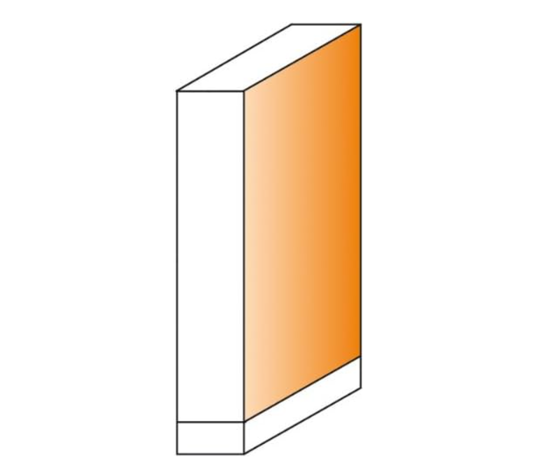 CMT 806.127.11 - Fraise à affleurer, tige de 6,35 mm, roulement de 12,7 mm, diamètre de coupe de 12,7 mm, longueur de coupe de 2,54 mm