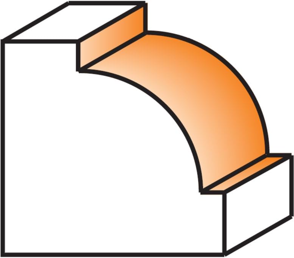 CMT 839.254.11  -  Beading Router Bit 1/4'' RADIUS 1/4'' SHANK