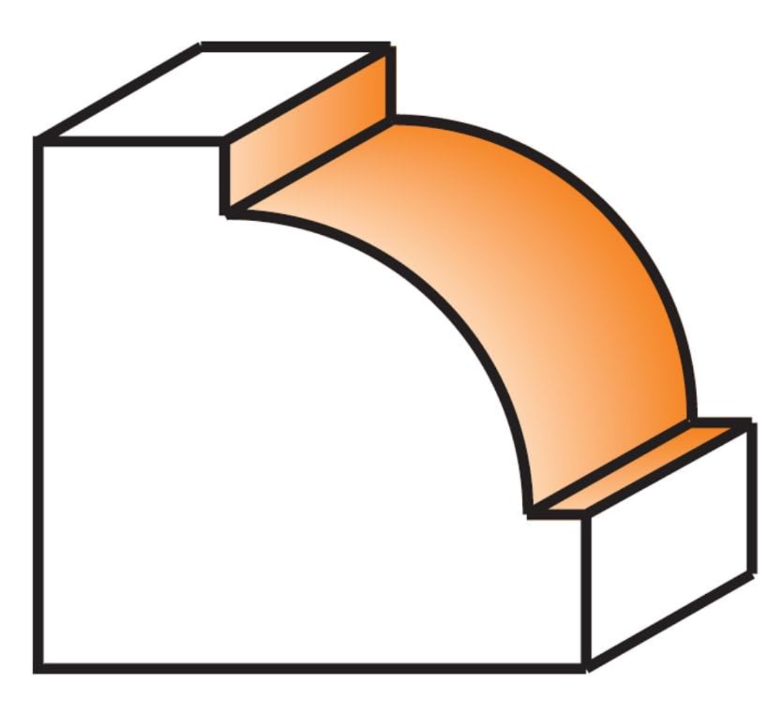 CMT 839.945.11 - FRÄSFRÄSER FÜR PERLEN 5/8'' RADIUS 1/2'' SCHAFT