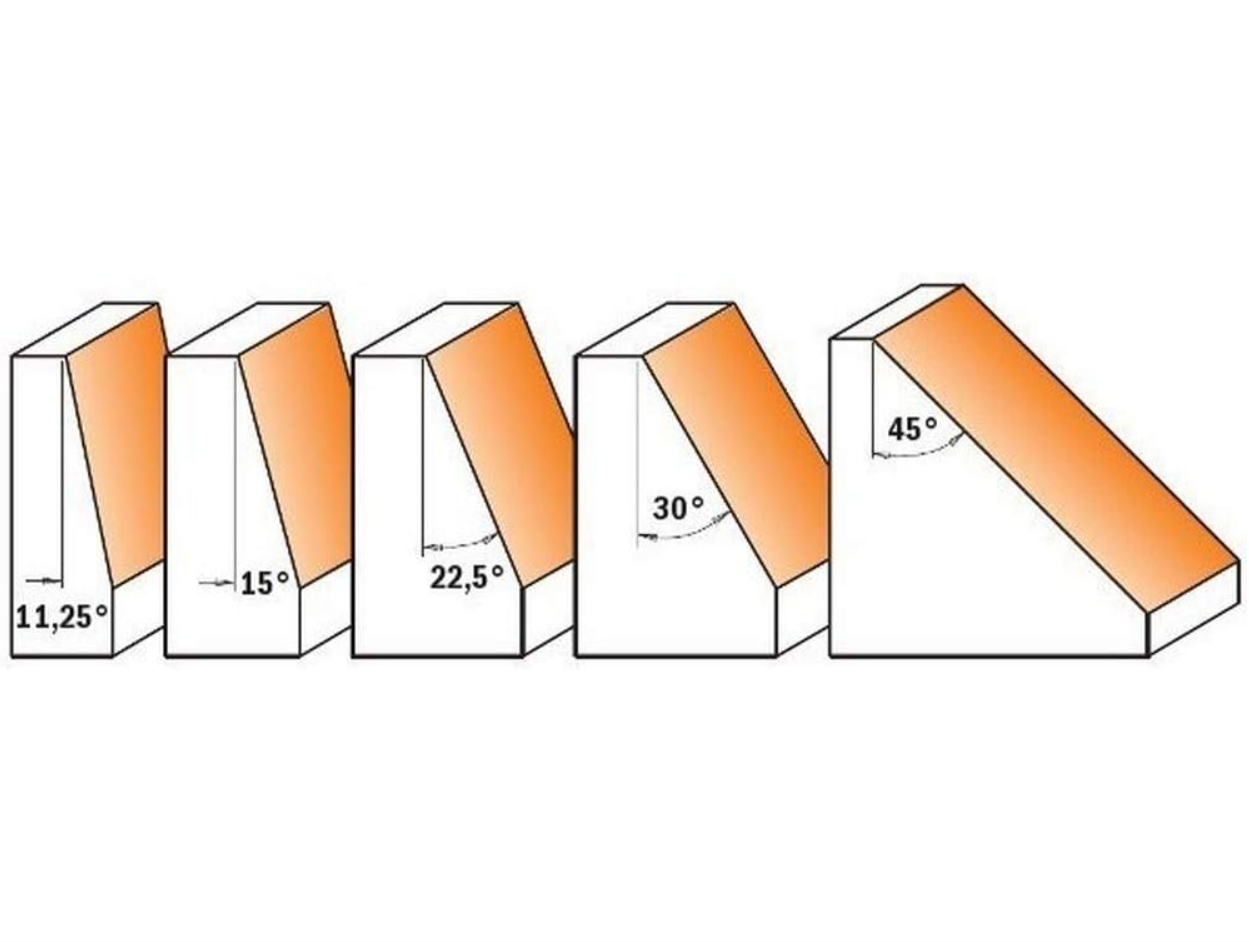 CMT 836.501.11  -  5 PC CHAMFER ROUTER BIT SET