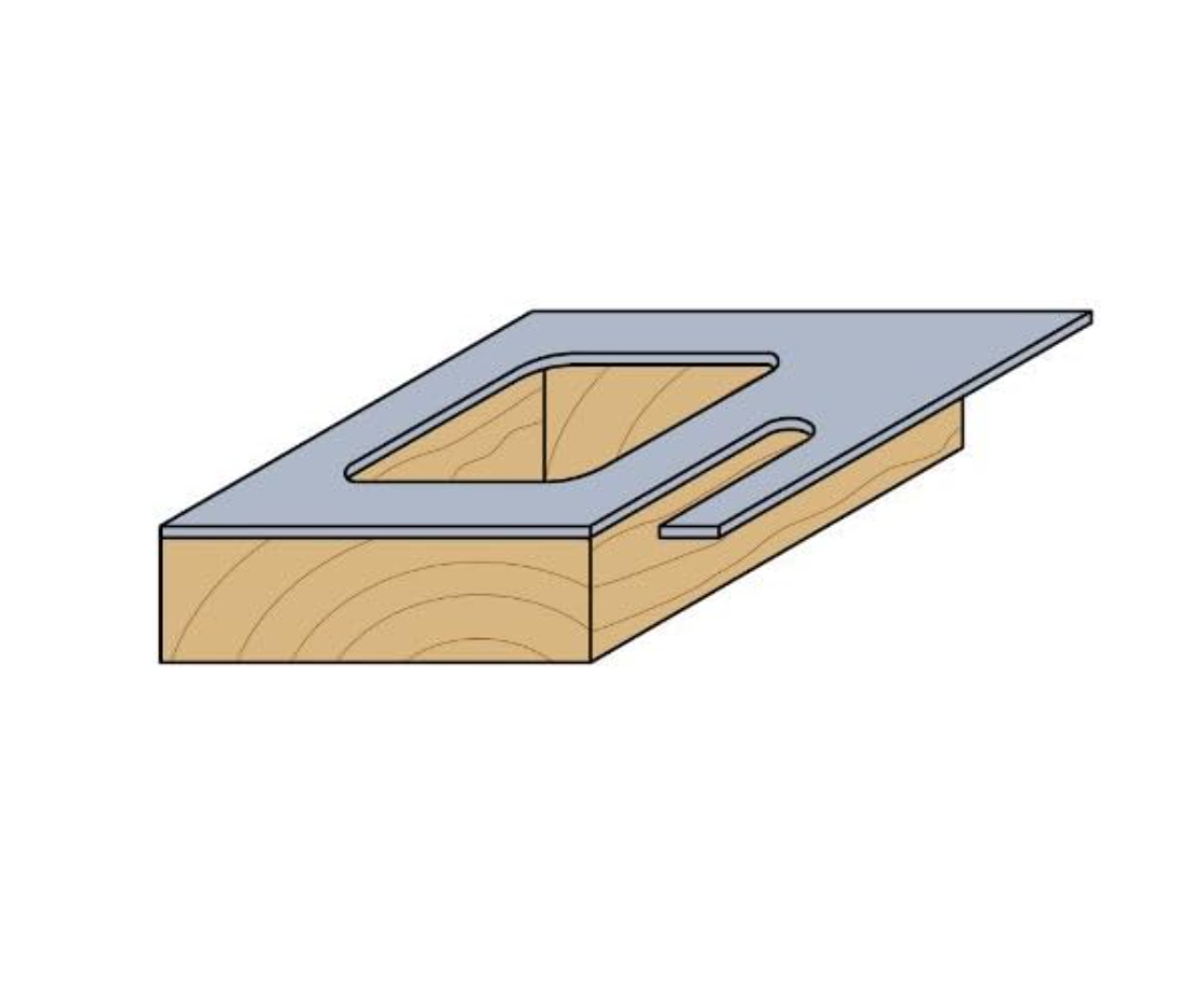 CMT 816.064.11 - Embout pilote pour panneau avec guide, diamètre 1/4 po