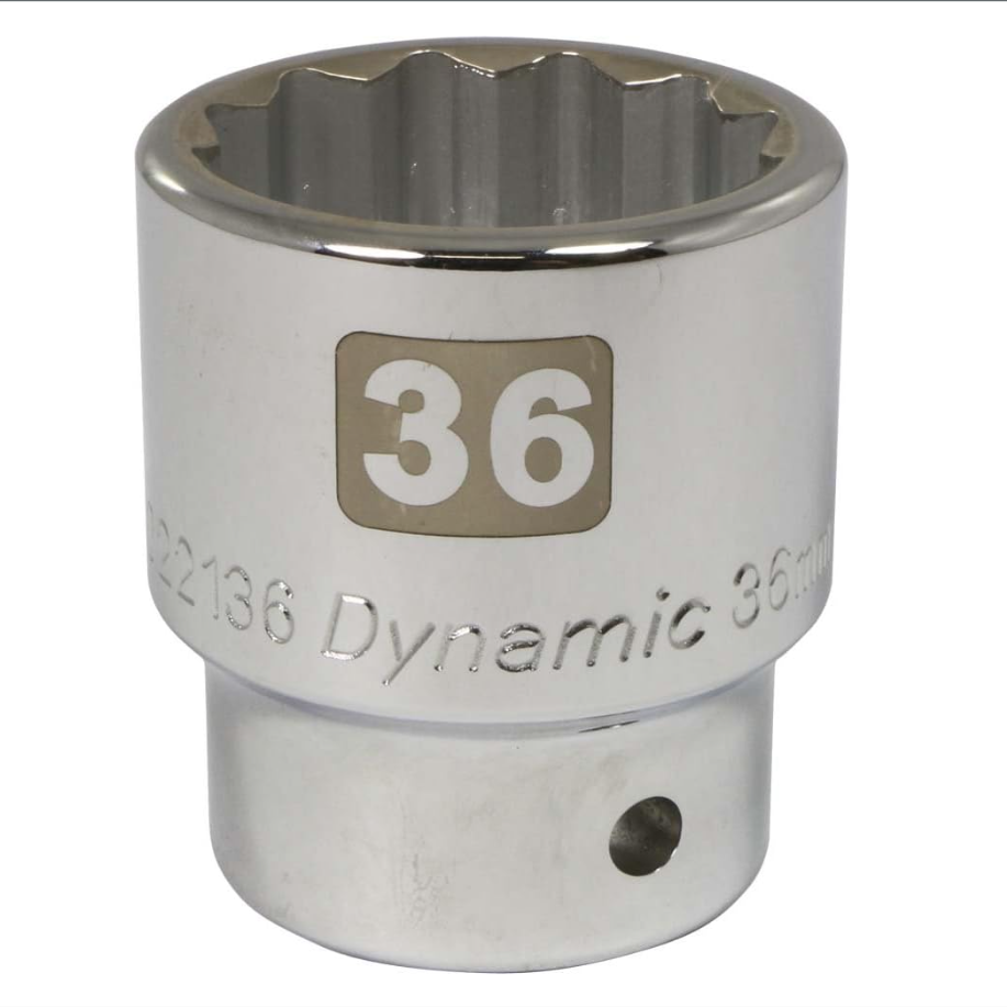 Dynamic GT-D022136  -   3/4" D 12 PT 36MM CHROME SOCKET DYNAMIC