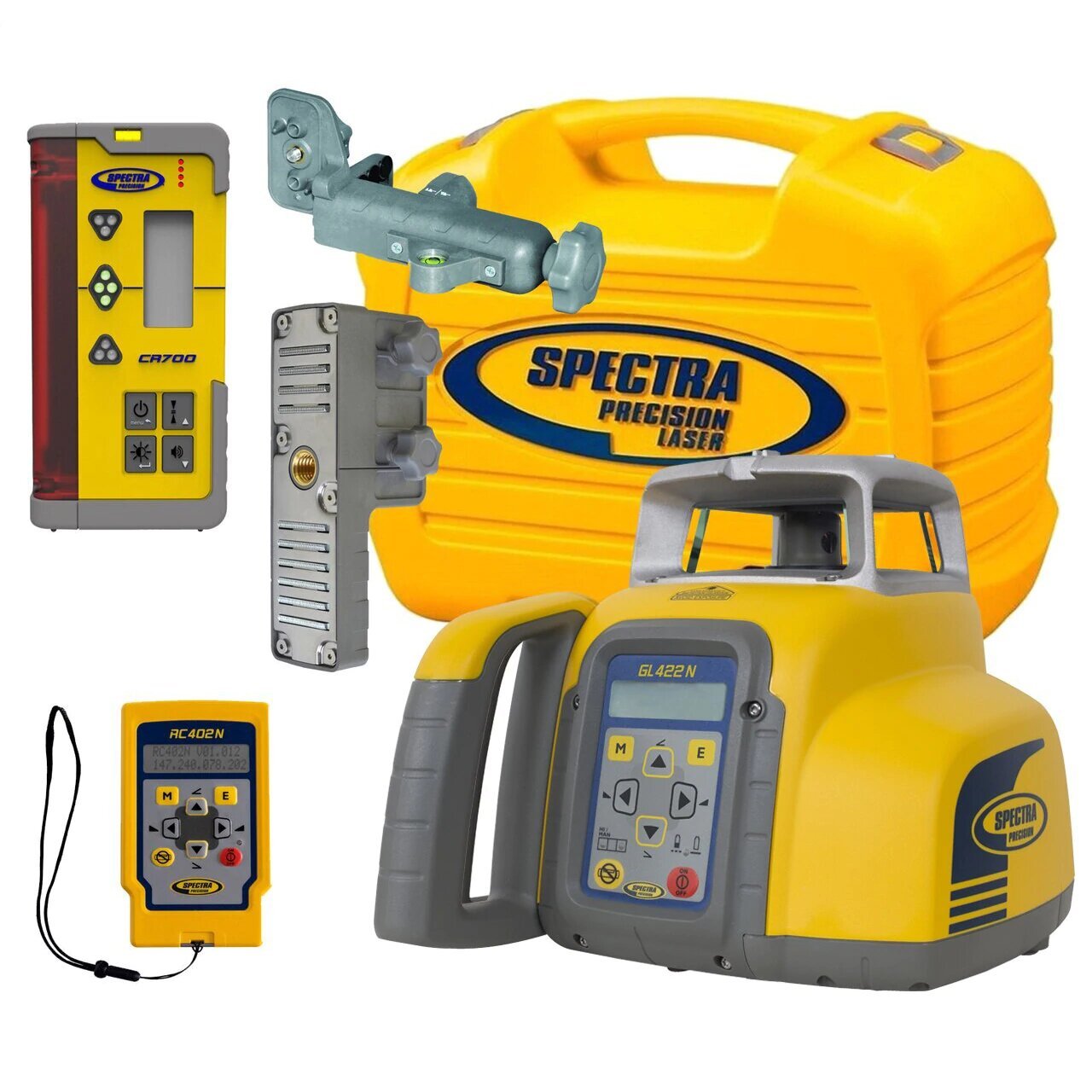 Spectra GL422N  -  LASER, HL760 RECEIVER, and UNIVERSAL CHARGER - Wise Line Tools